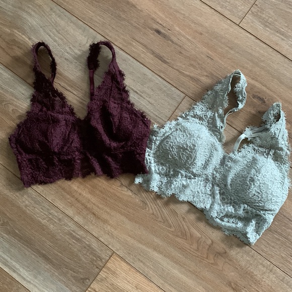 Aerie five bra bundle euc sz S & 34A lace strapless - Picture 8 of 16